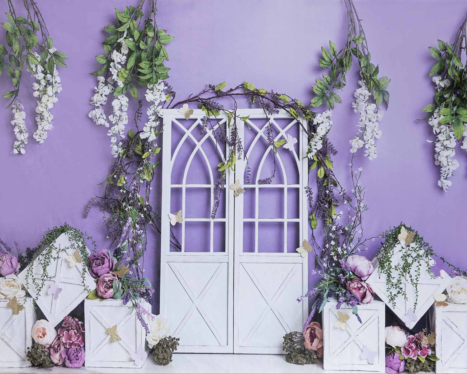 Purple Garden Theme for Cake Smash - YanetLar Photographer