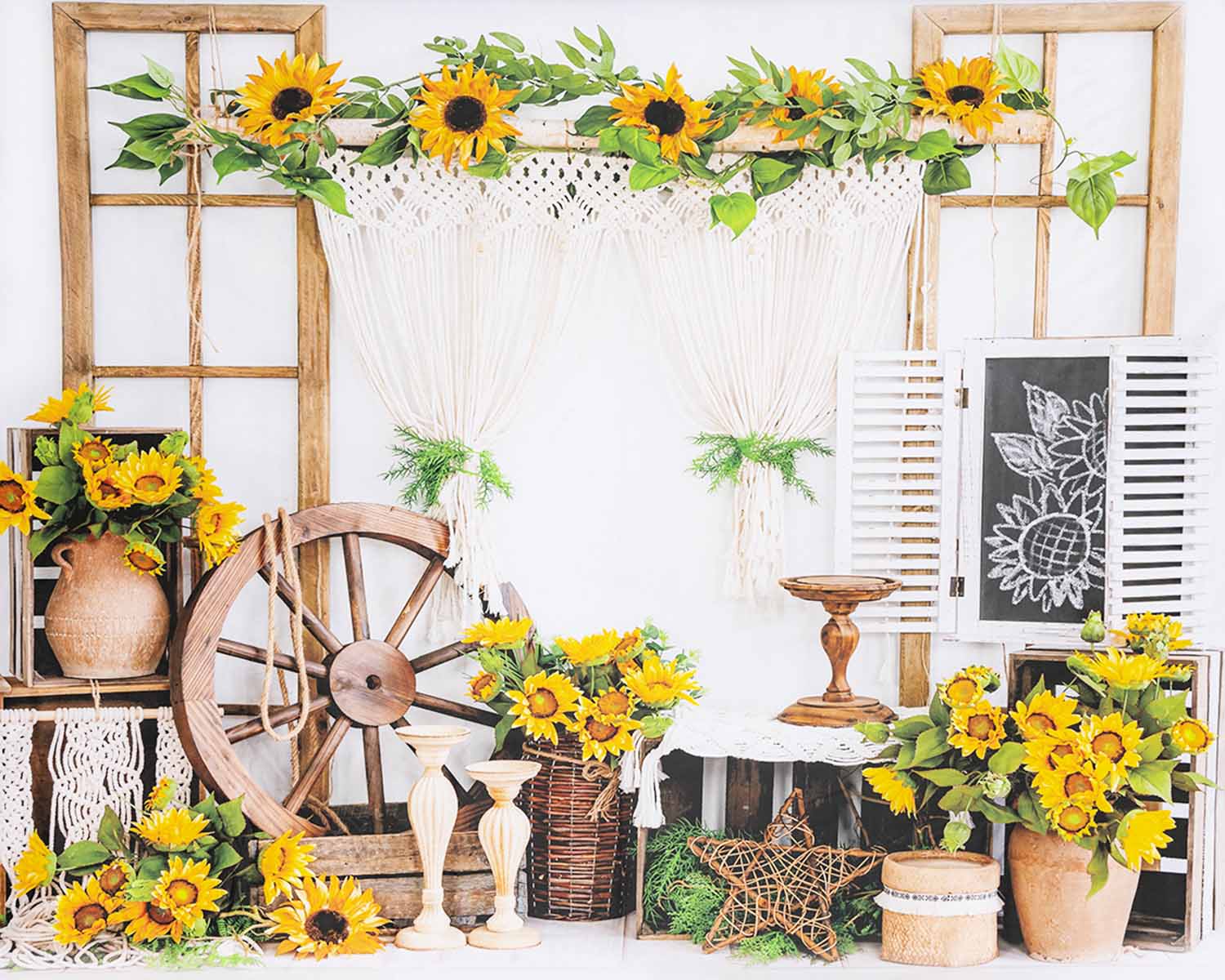 Sunflower Window Theme for Cake Smash - YanetLar Photographer